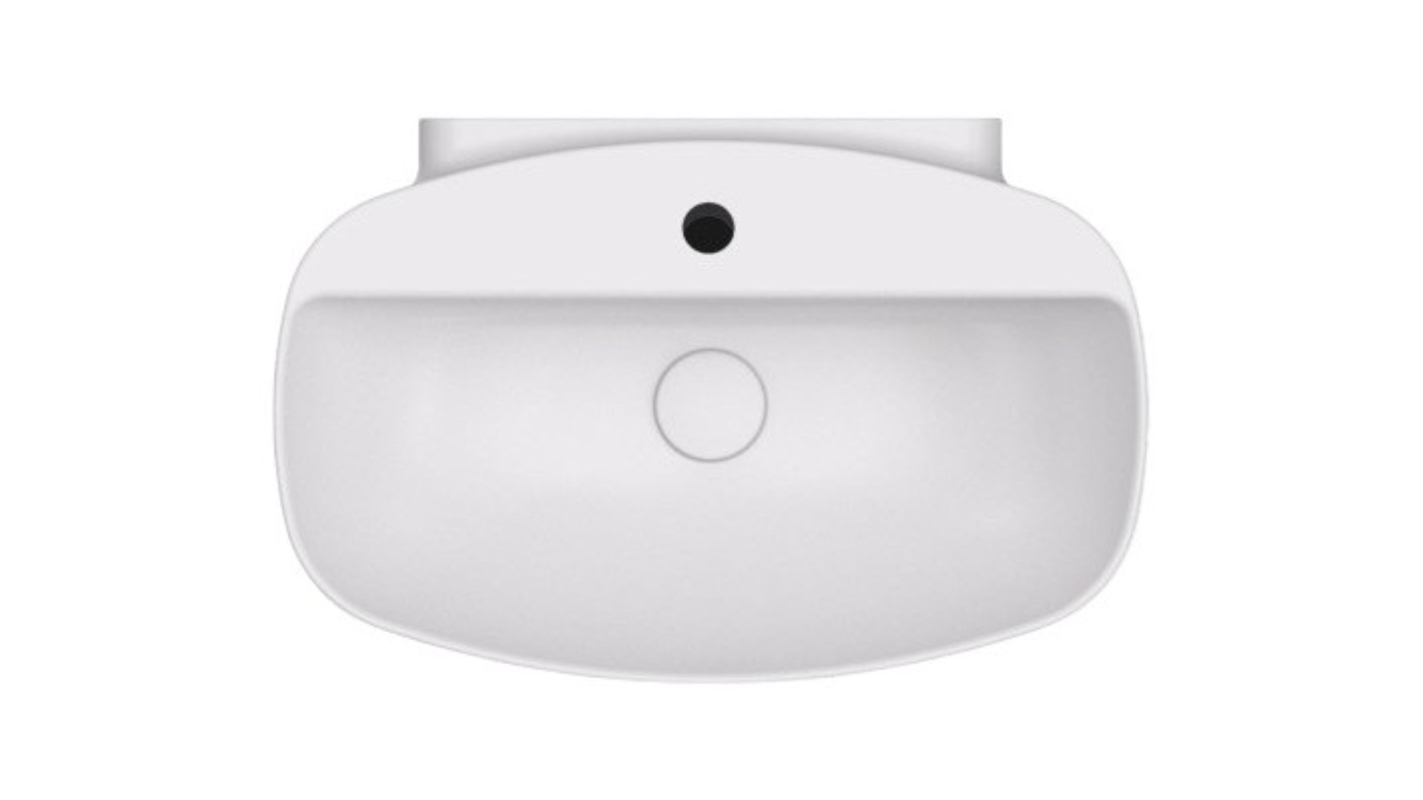 Parisi Nudaslim 60 Wall Basin with Tap Landing 1 Tap Hole - Milky White