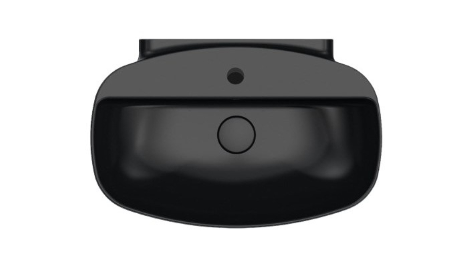 Parisi Nudaslim 60 Wall Basin with Tap Landing 1 Tap Hole - Gloss Black