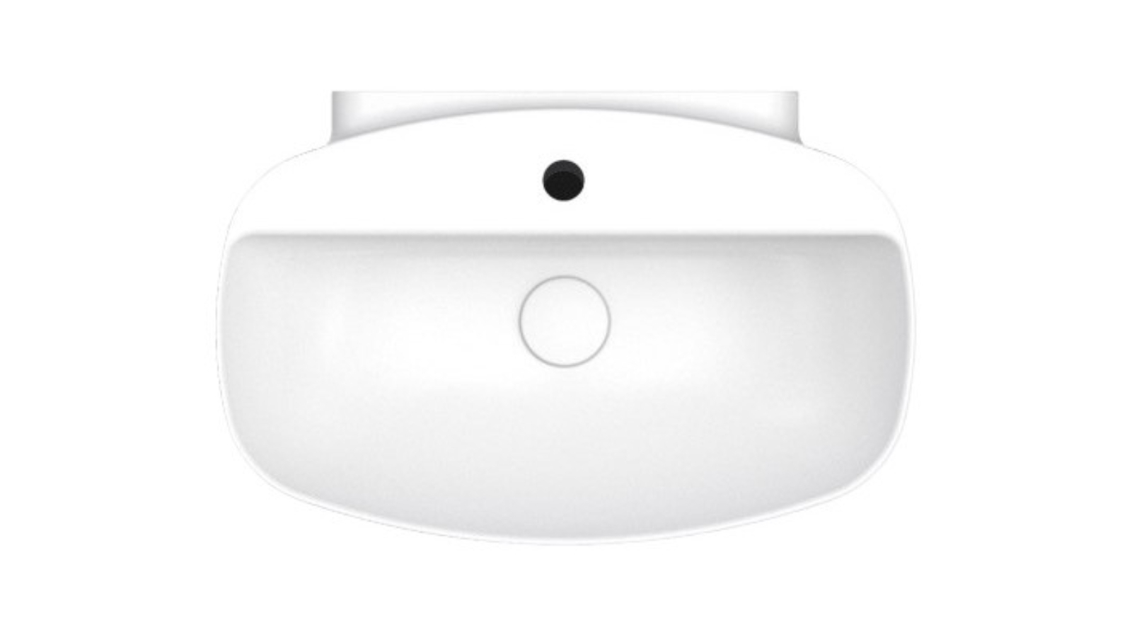 Parisi Nudaslim 60 Wall Basin with Tap Landing 1 Tap Hole - Gloss White