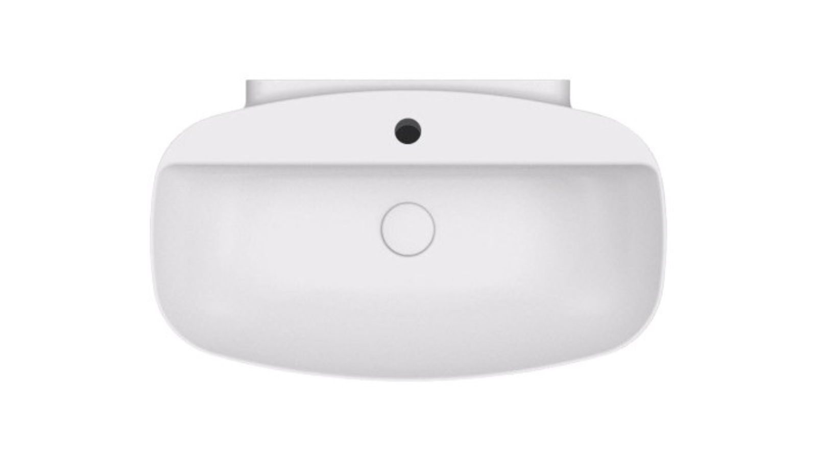 Parisi Nudaslim 75 Back to Wall Bench Basin with Tap Landing 1 Tap Hole - Milky White