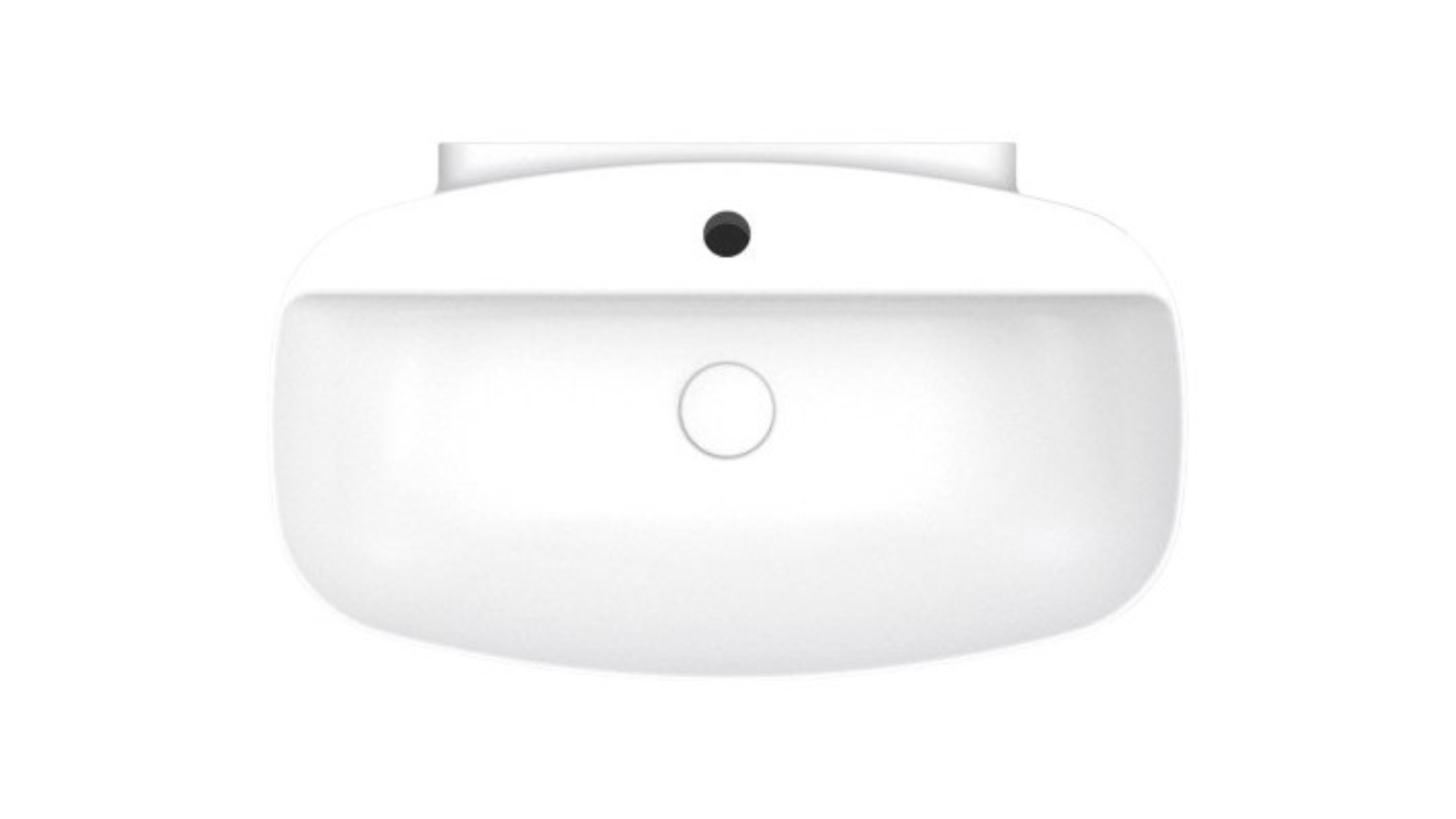 Parisi Nudaslim 75 Back to Wall Bench Basin with Tap Landing 1 Tap Hole - Gloss White