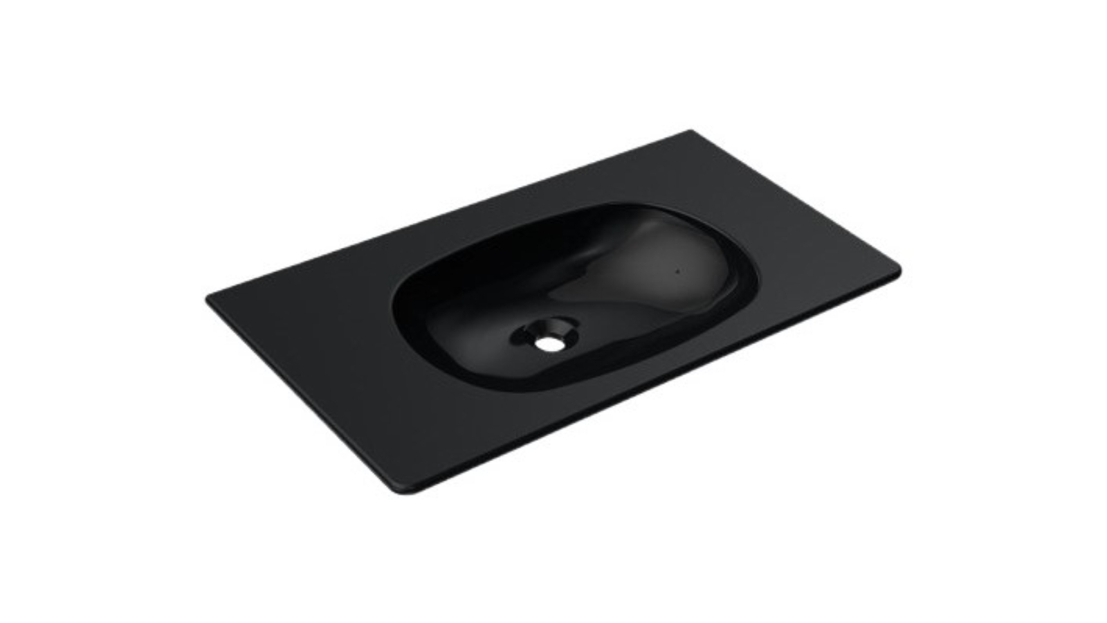 Parisi  Nudaflat 90 Wall Basin - Gloss Black