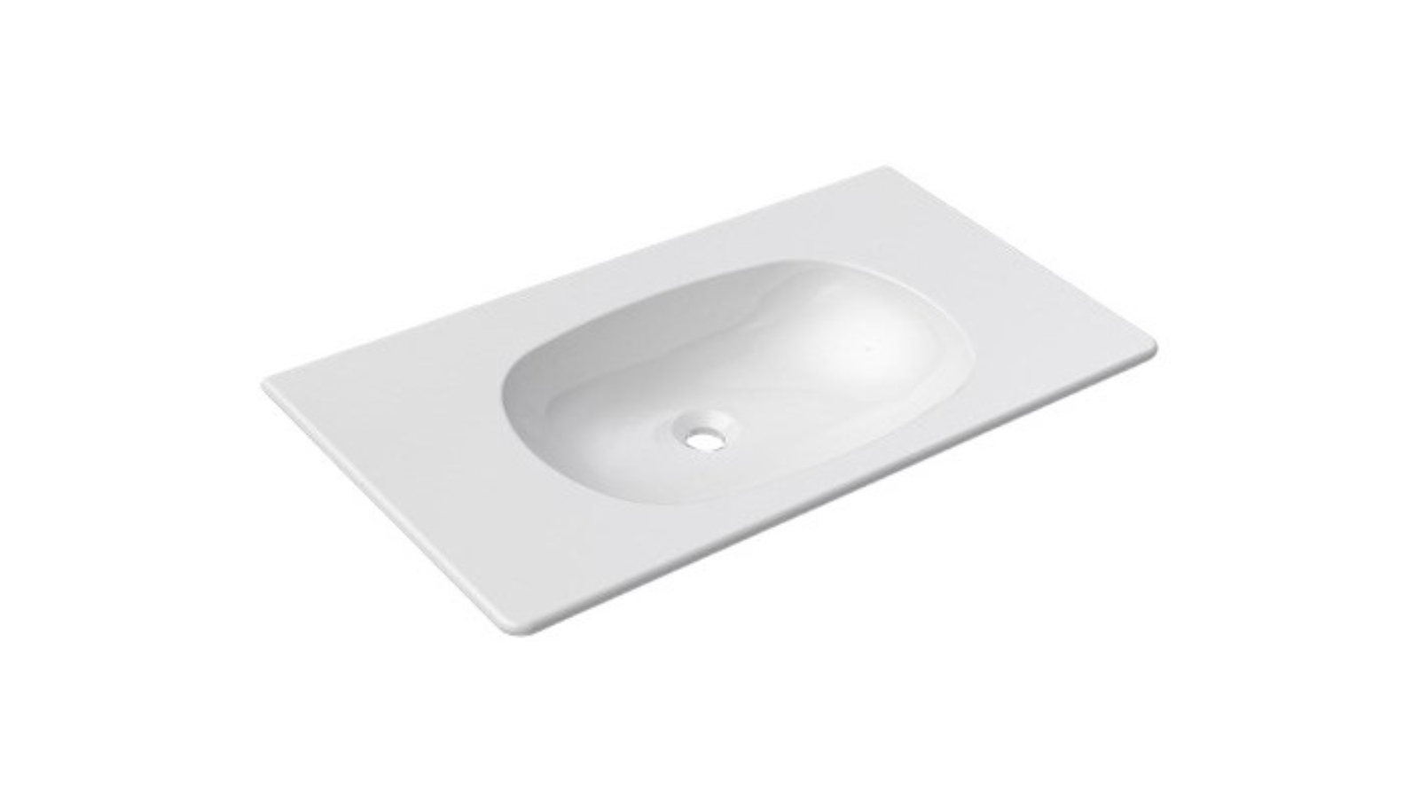 Parisi  Nudaflat 90 Wall Basin - Gloss White