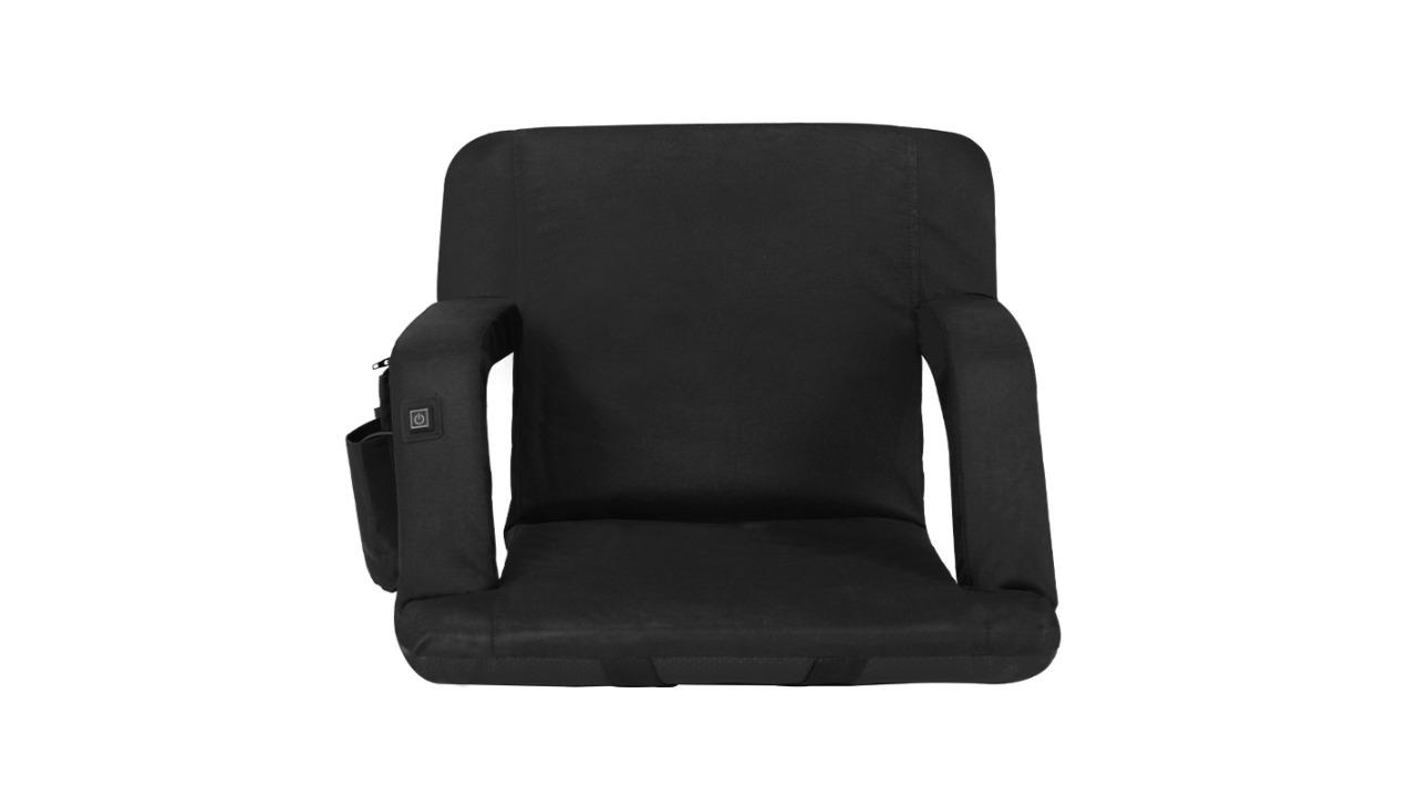 Artiss Heated Floor Lounge Sofa Bed with Armrest Cushion - Black