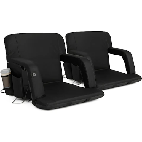 Artiss 2 Piece Heated Cushion Floor Lounge Sofa Bed with Armrest