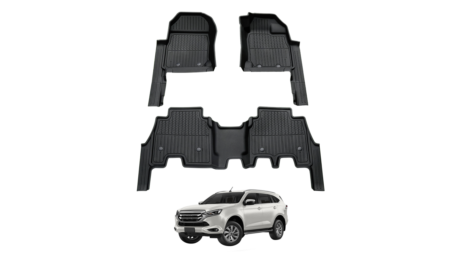 AUSGO 7D Injection Floor Mats for ISUZU MU-X MUX 2021-Onwards