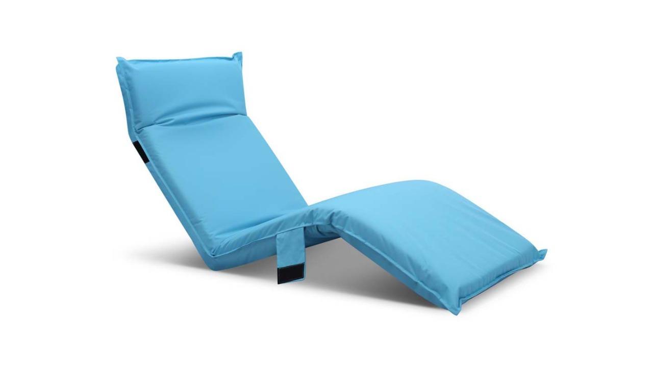 Artiss Adjustable Lounge Sofa Bed - Blue