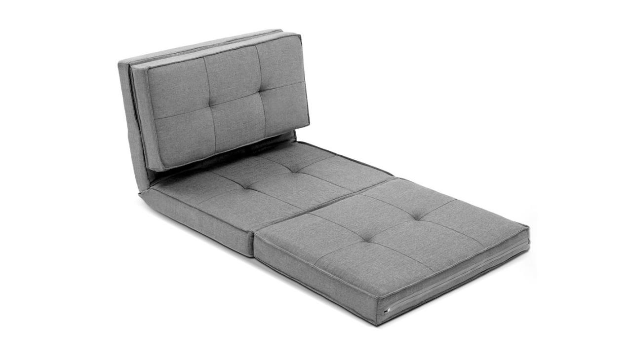 Artiss Lounge Sofa Floor Recliner Chair - Light Grey