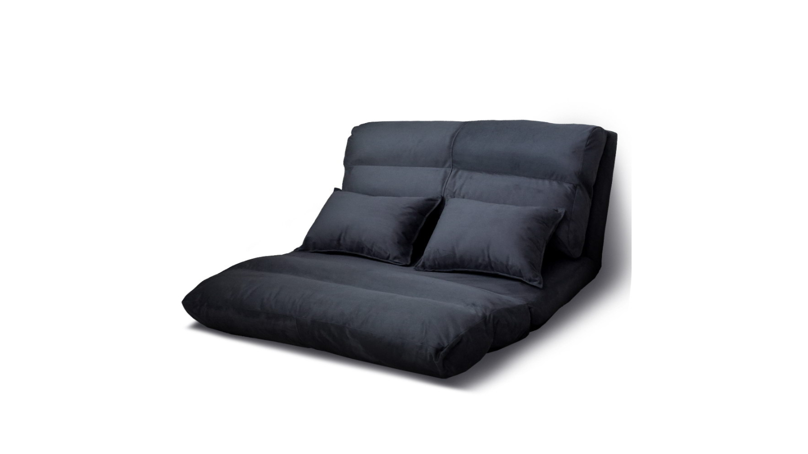 Artiss Double Adjustable Fabric Lounge Sofa Bed - Charcoal