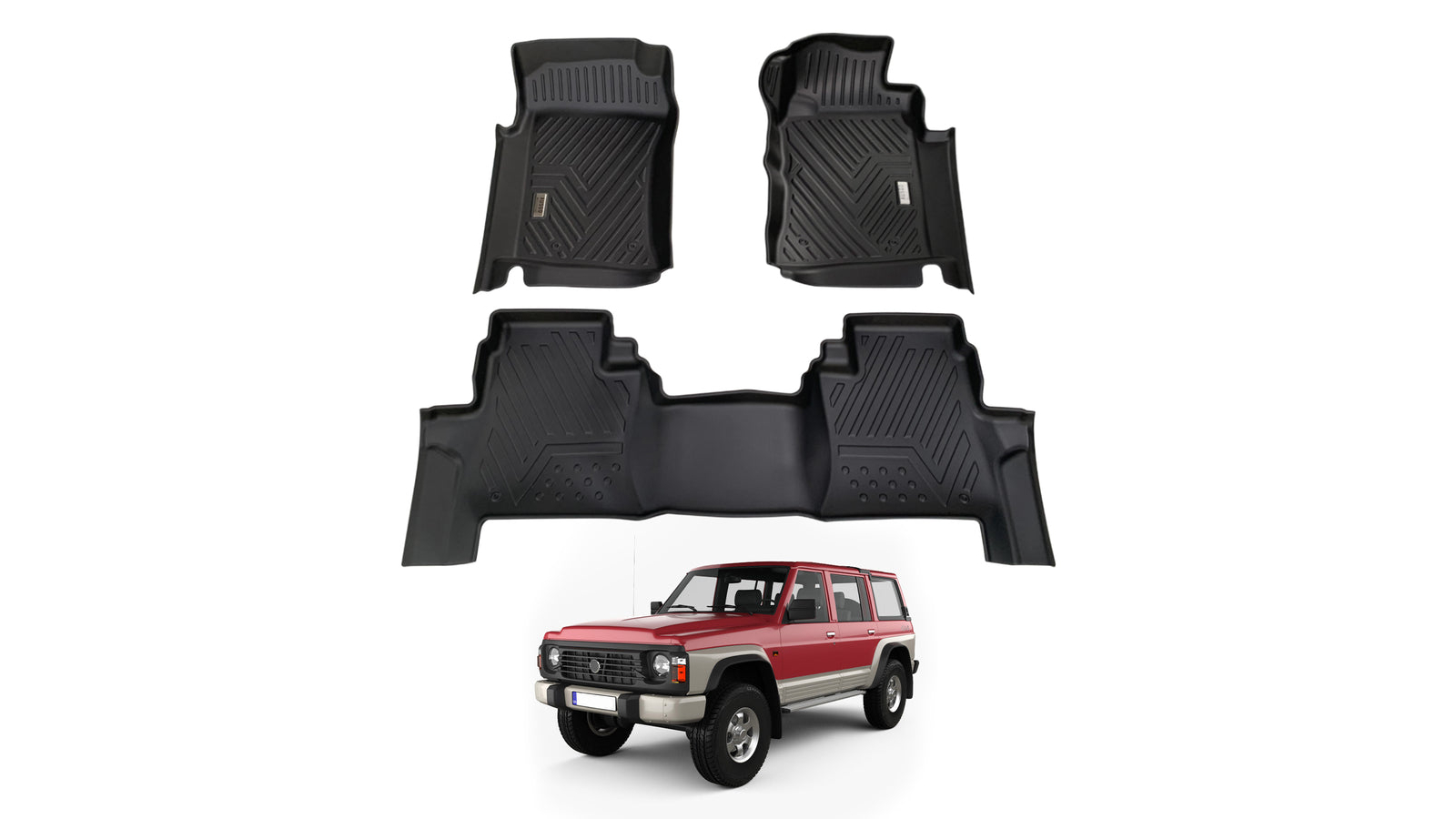 AUSGO 5D Floor Mats for Nissan Patrol GQ Y60 1988-1997