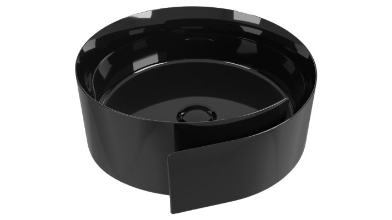 Parisi Roll 44 Bench Basin - Gloss Black