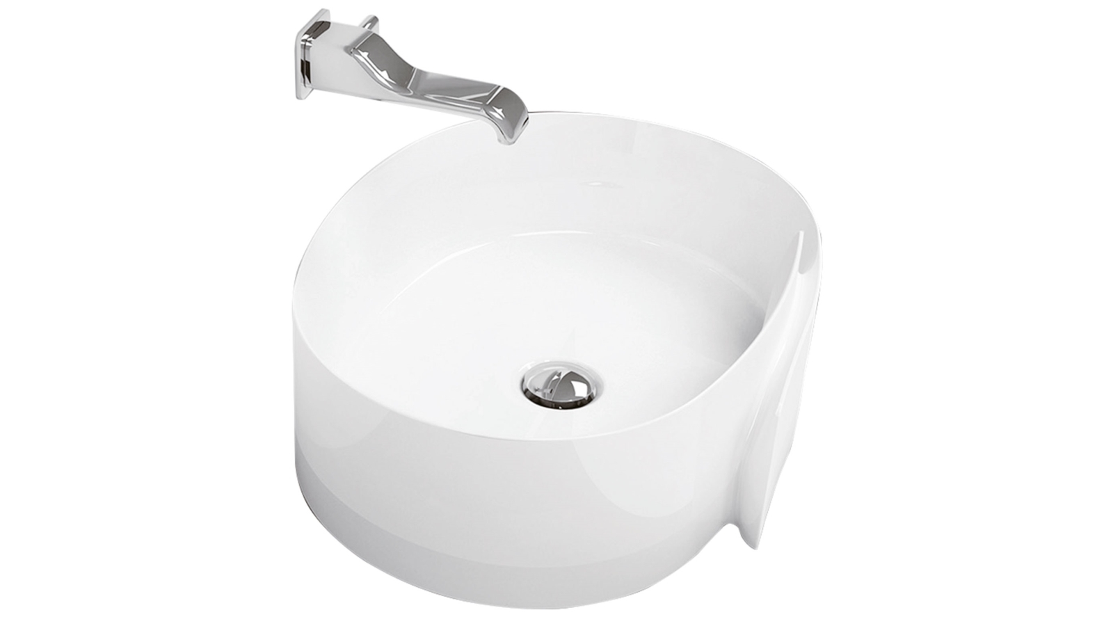 Parisi Roll 56 Bench Mounted White Basin