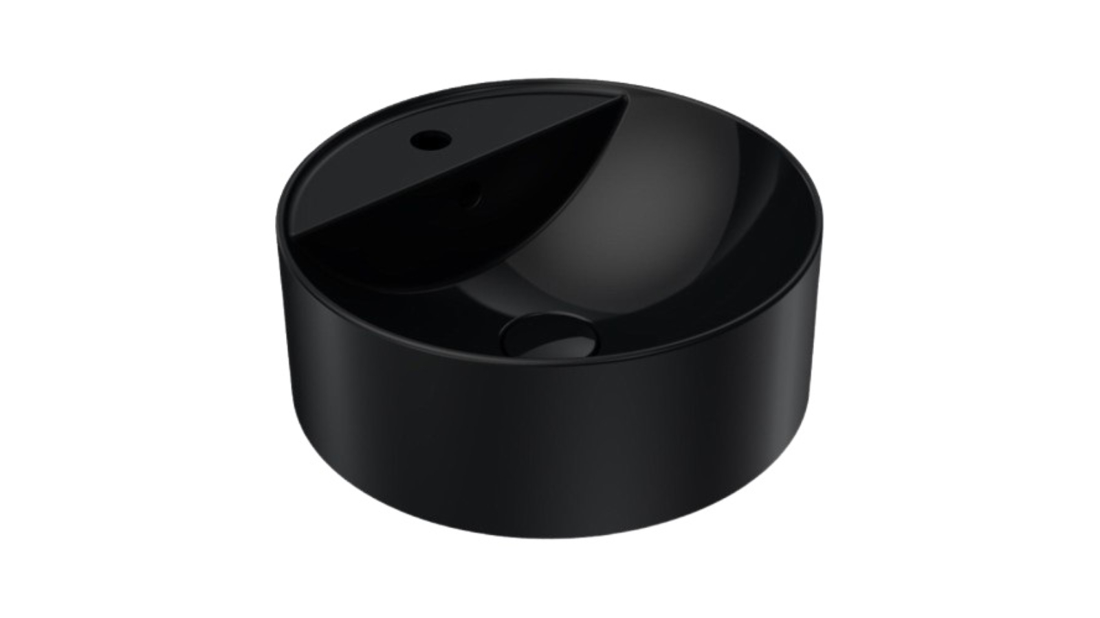 Parisi Twinset Slim 420 Bench Basin with Tap Ledge 1 Tap Hole - Gloss Black