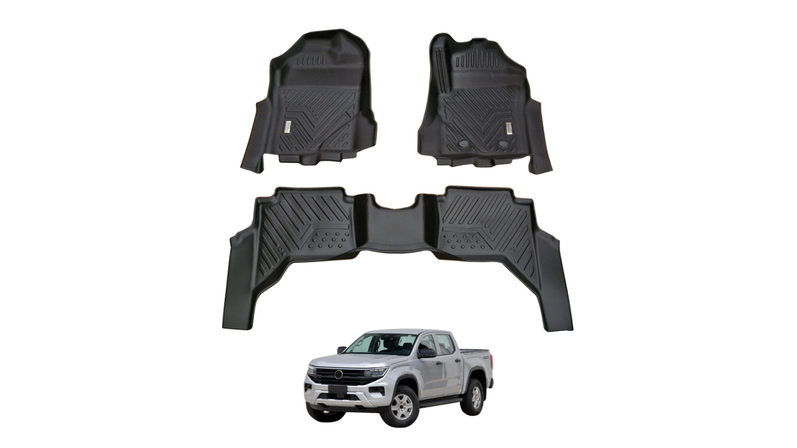 AUSGO 4WD Accessories 5D Car Floor Mats for Volkswagen Amarok NF Dual Cab 2023-Onwards