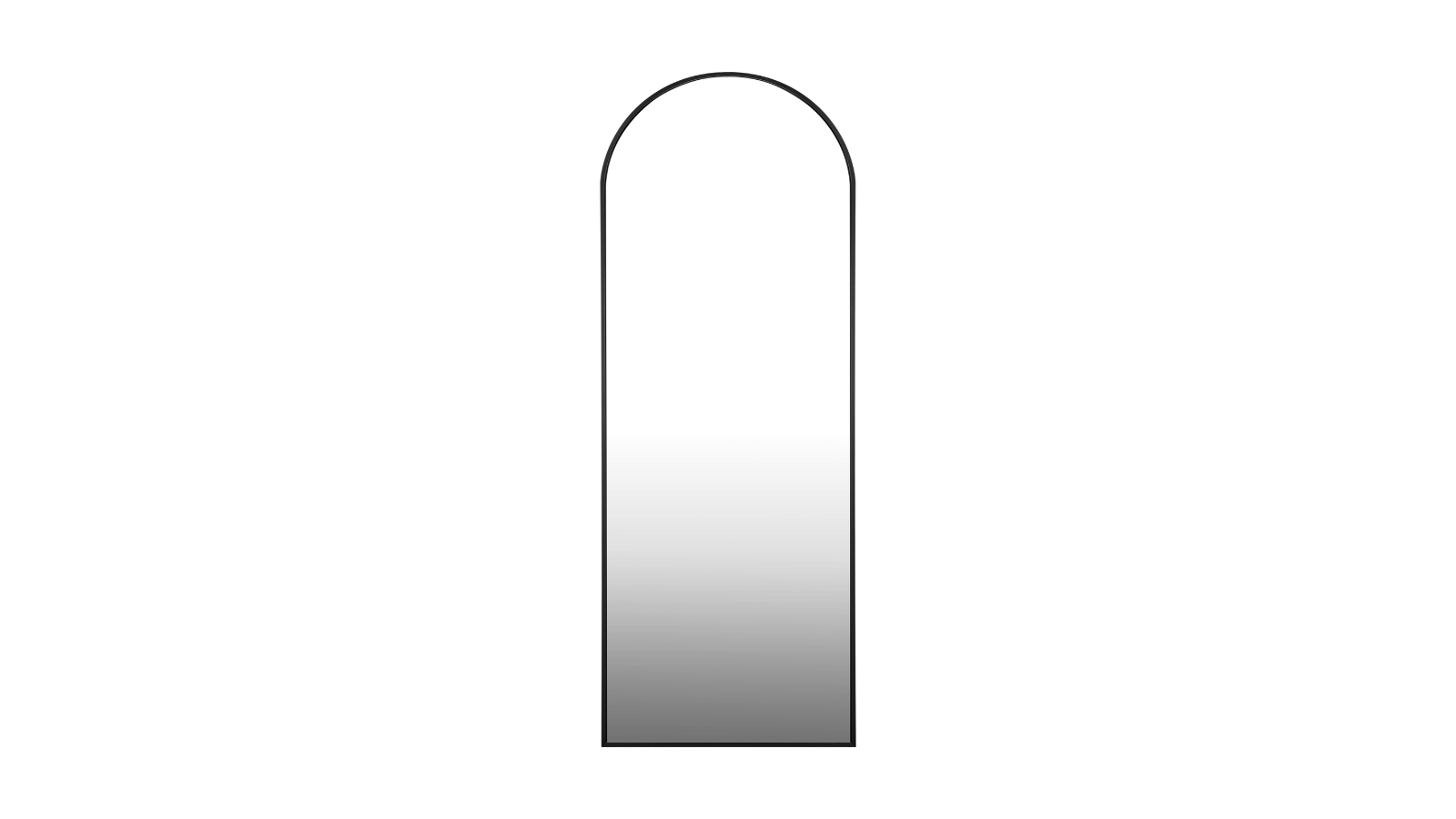 Oikiture Full Length Free Standing Arched Dressing Floor Mirror - Black