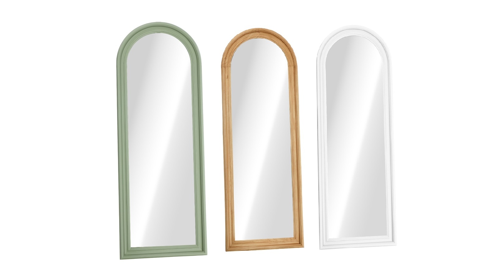 Oikiture 165 x 60cm Full Length Elegance Arch Floor Mirror