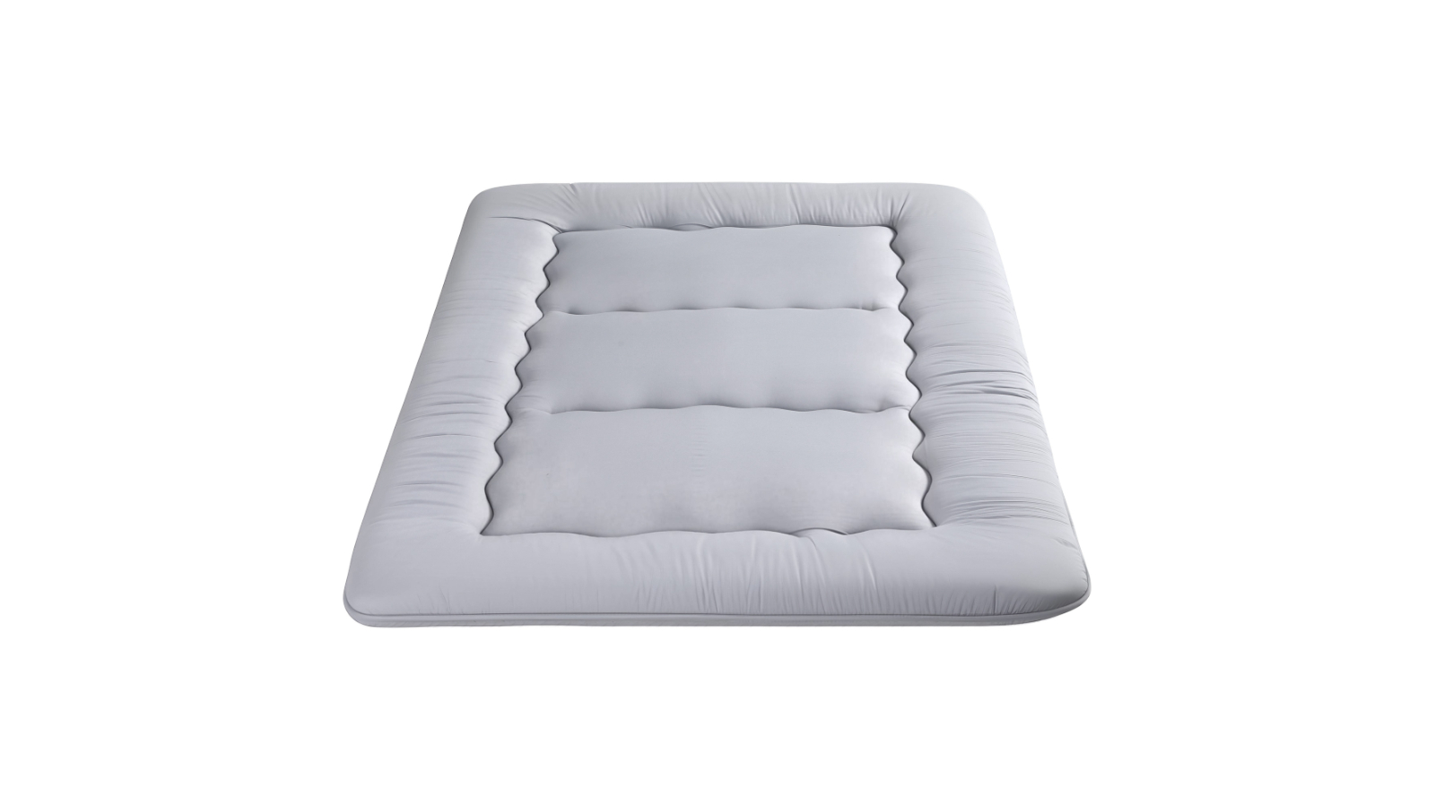 Giselle Bedding 135 x 200cm Japanese Futon Washable Cover Strap Foldable Mattress - Grey