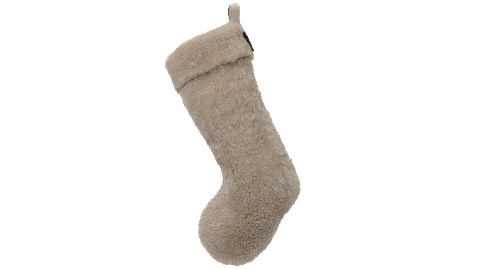 Naturally Sheepskins 25 x 50cm Shearling Christmas Stocking - Oatmeal