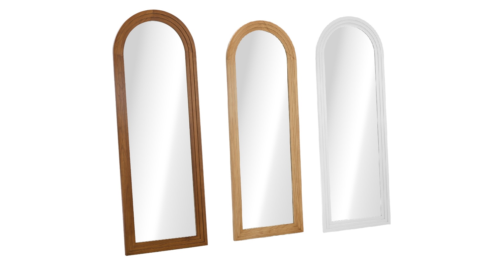 Oikiture 165 x 60cm Full Length Wall Mounted Arch Mirror