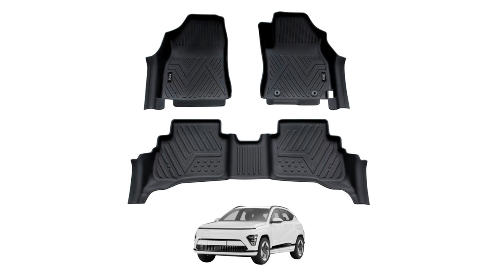 AUSGO 5D Car Floor Mats Compatible for Hyundai Kona Hybrid SX2 Series 2023-Onwards