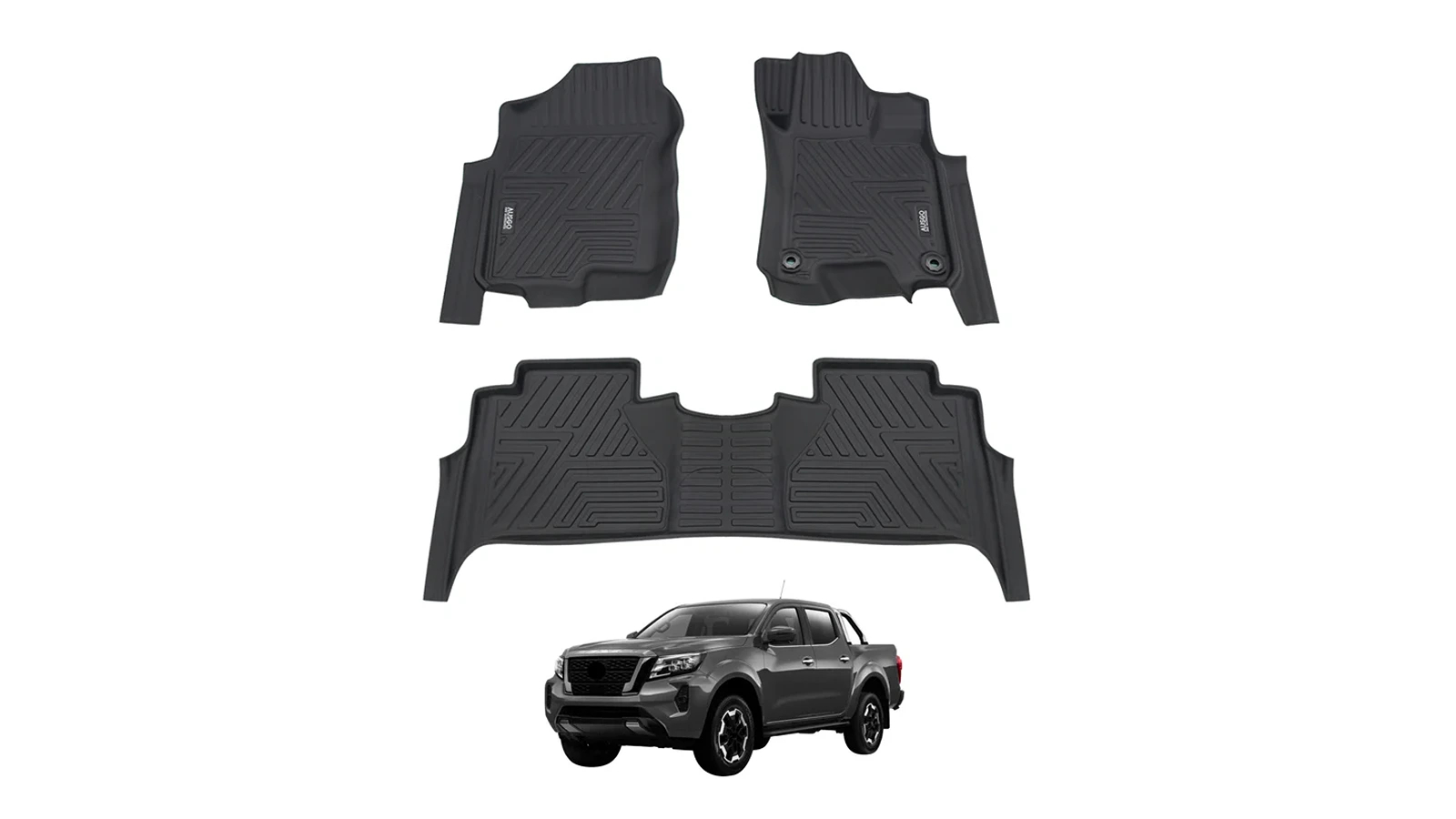 AUSGO 5D Car Floor Mats for Nissan Navara NP300 D23 Dual Cab 2015-2025