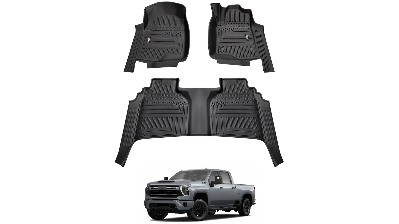 AUSGO 5D Car Floor Mat for Chevrolet Silverado HD T1 Series 2021-Onwards