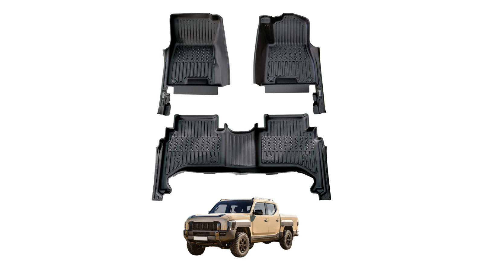 AUSGO 4WD Accessories 7D Car Floor Mats for Kia Tasman 2025-Onwards