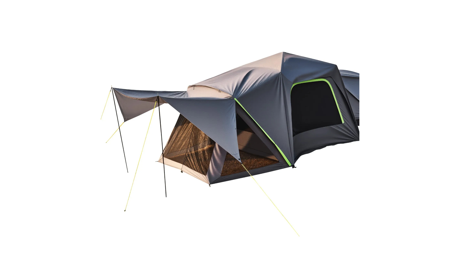 Pretty & Practical 200cm PU Waterproof SUV Tent with Shade Awning and Mesh Window