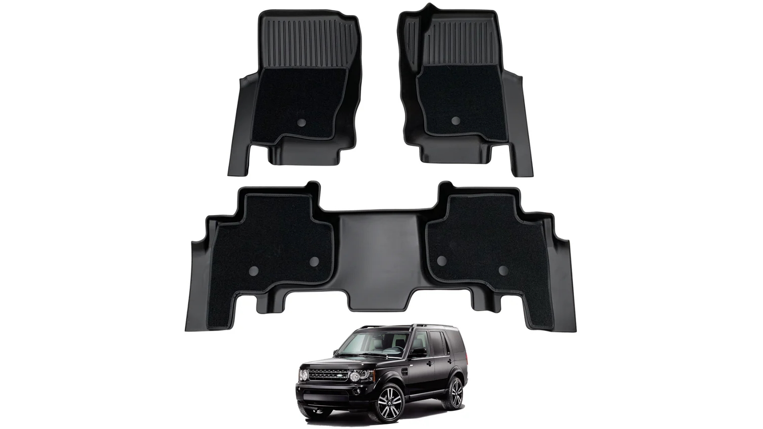 AUSGO Double-Layer Car Floor Mat for Land Rover Discovery 3 4 2004-2017