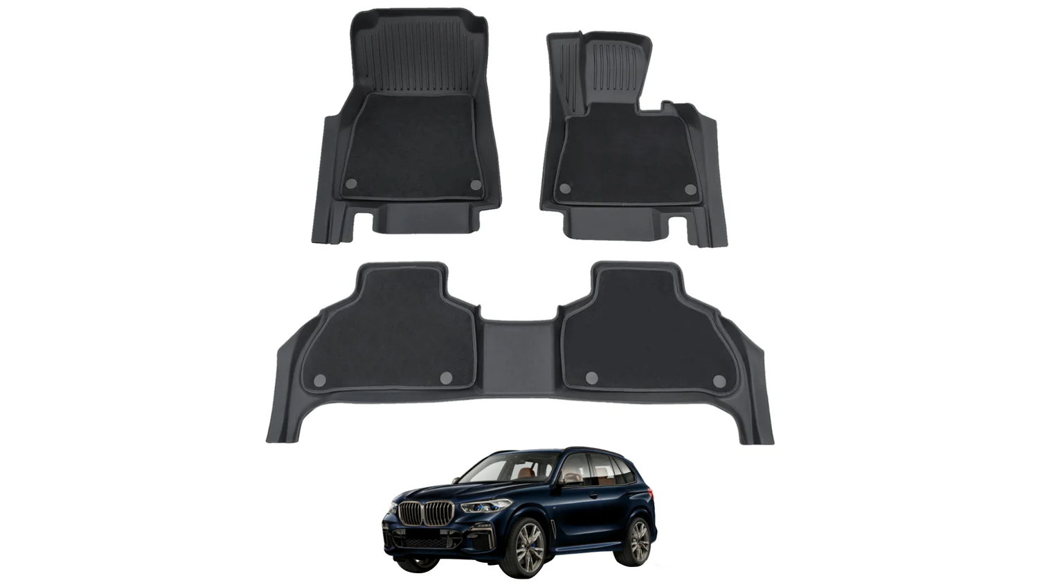 AUSGO Double-Layer Car Floor Mat for BMW X5 G05 2018-Onwards