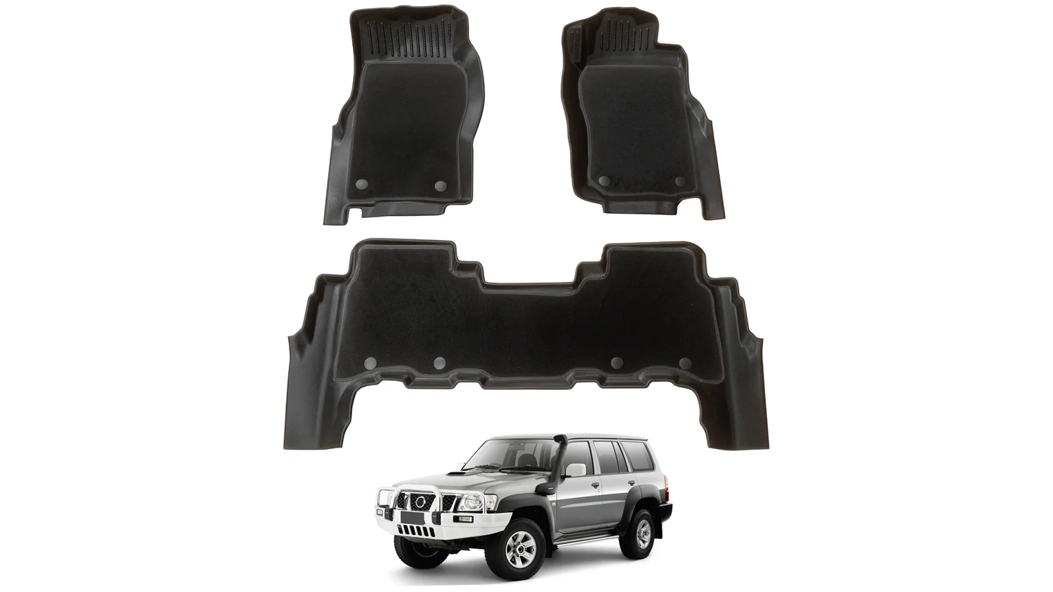 AUSGO Double-Layer Car Floor Mat for Nissan Patrol GU Y61 1997-2015
