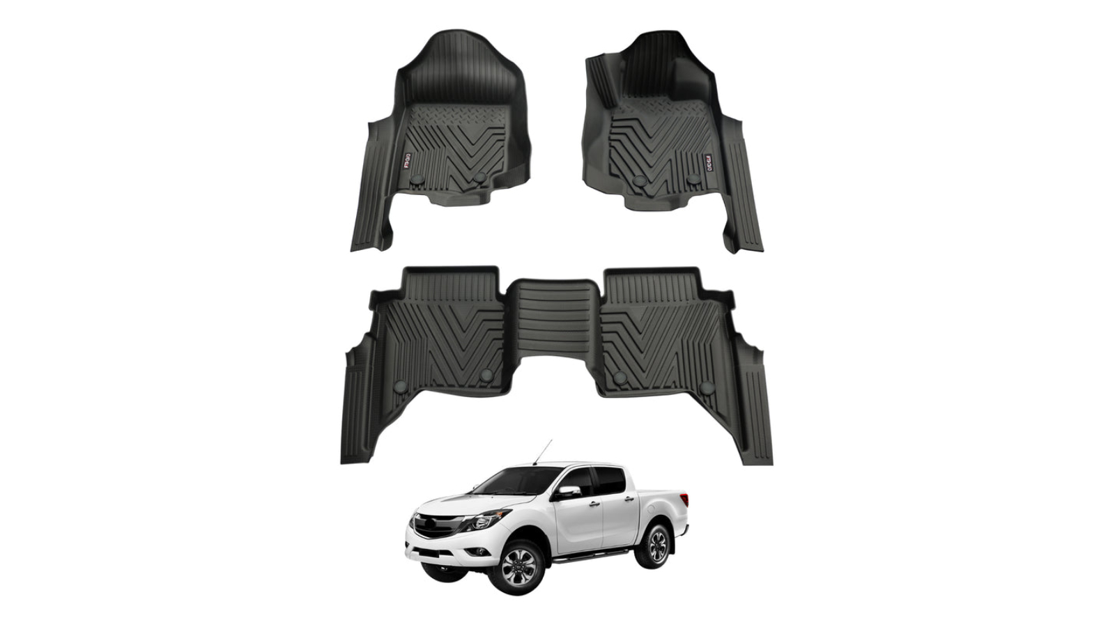 AUSGO 5D Injection Floor Mats for Mazda BT-50 BT50 UP Series Dual Cab 2011-2020