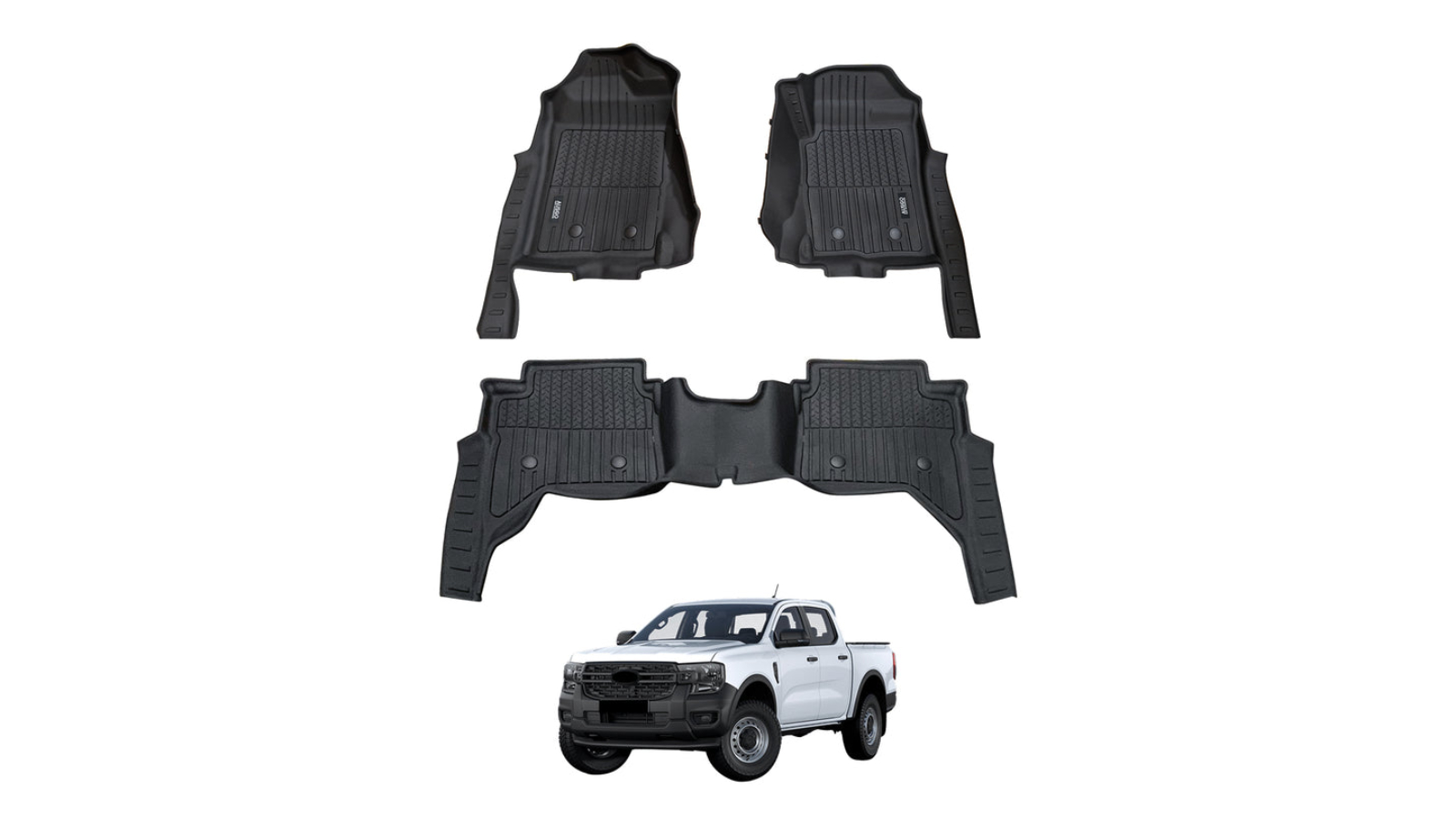 AUSGO 7D Injection Floor Mats for Ford Ranger Next-Gen 2022-Onwards