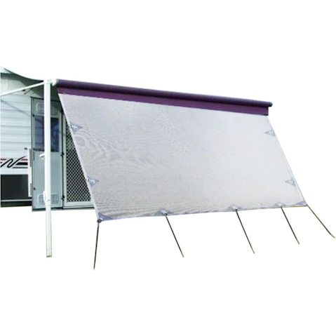 Serrano Caravan Privacy Screen Side Sunscreen Sun Shade for 17ft Roll Out Awning - 4.9m