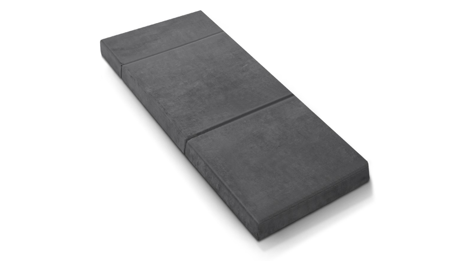 Giselle Bedding Velvet Folding Camping Foam Mattress - Dark Grey
