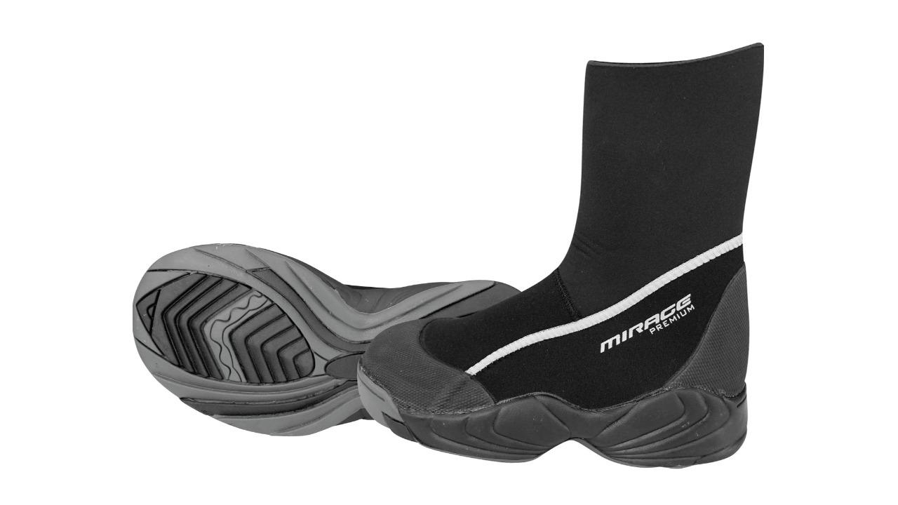 Mirage Black Premium Zippless All Purpose Fish and Dive Boots with Storage Bag