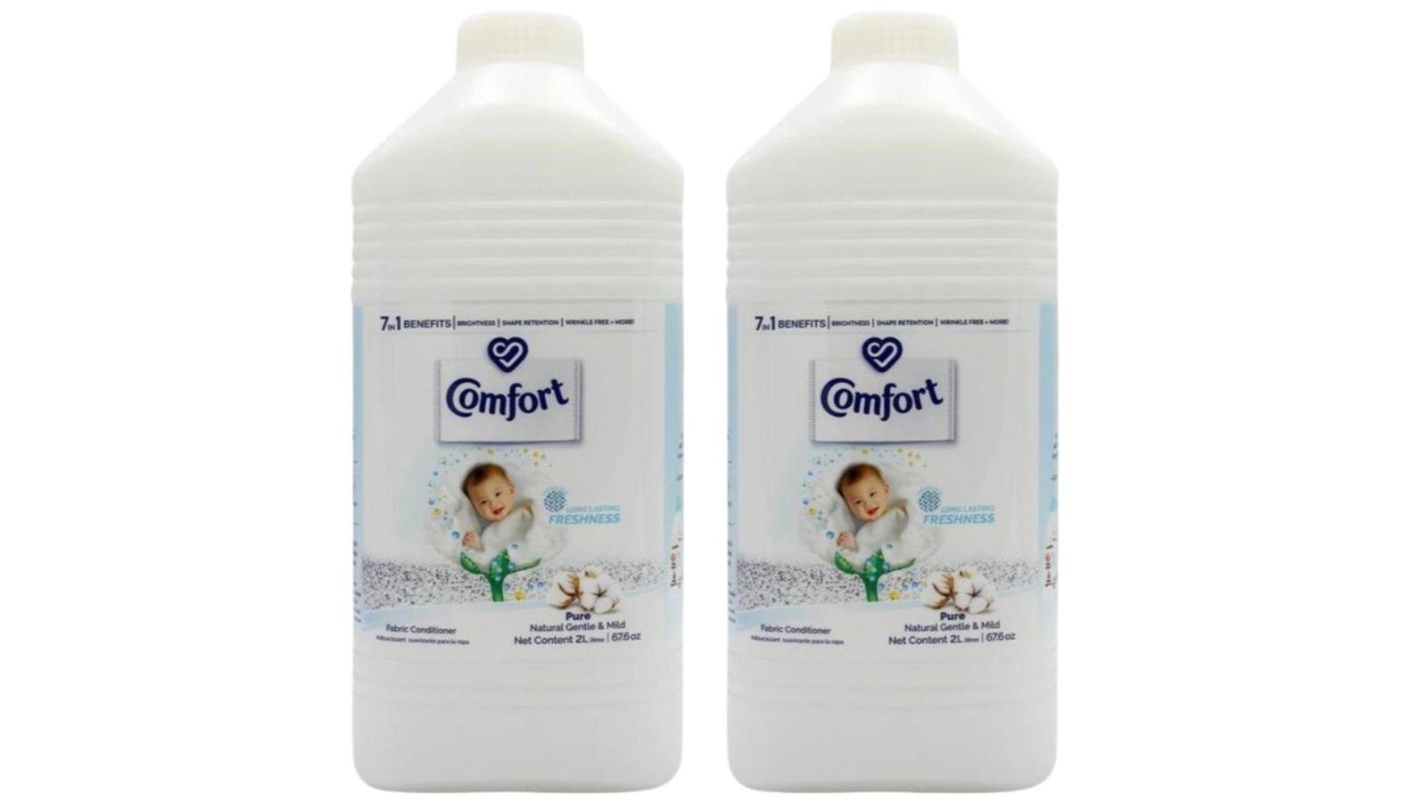 Comfort 2 Piece Pure Natural Gentle and Mild Fabric Conditioner - 2 Litre