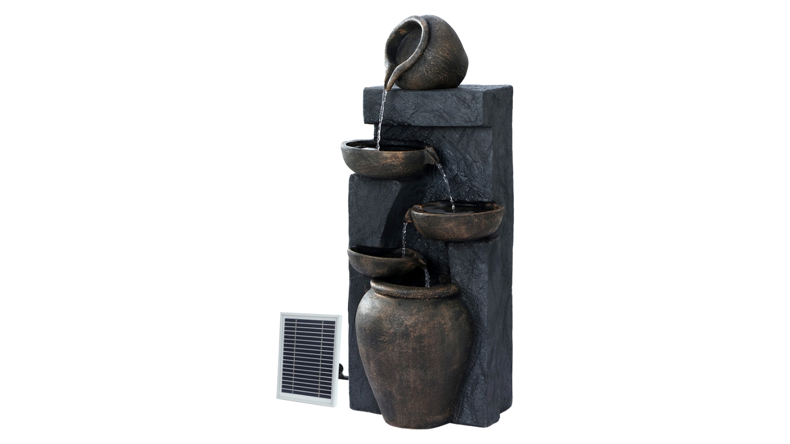 Gardeon Solar Water Fountain Features Bird Bath