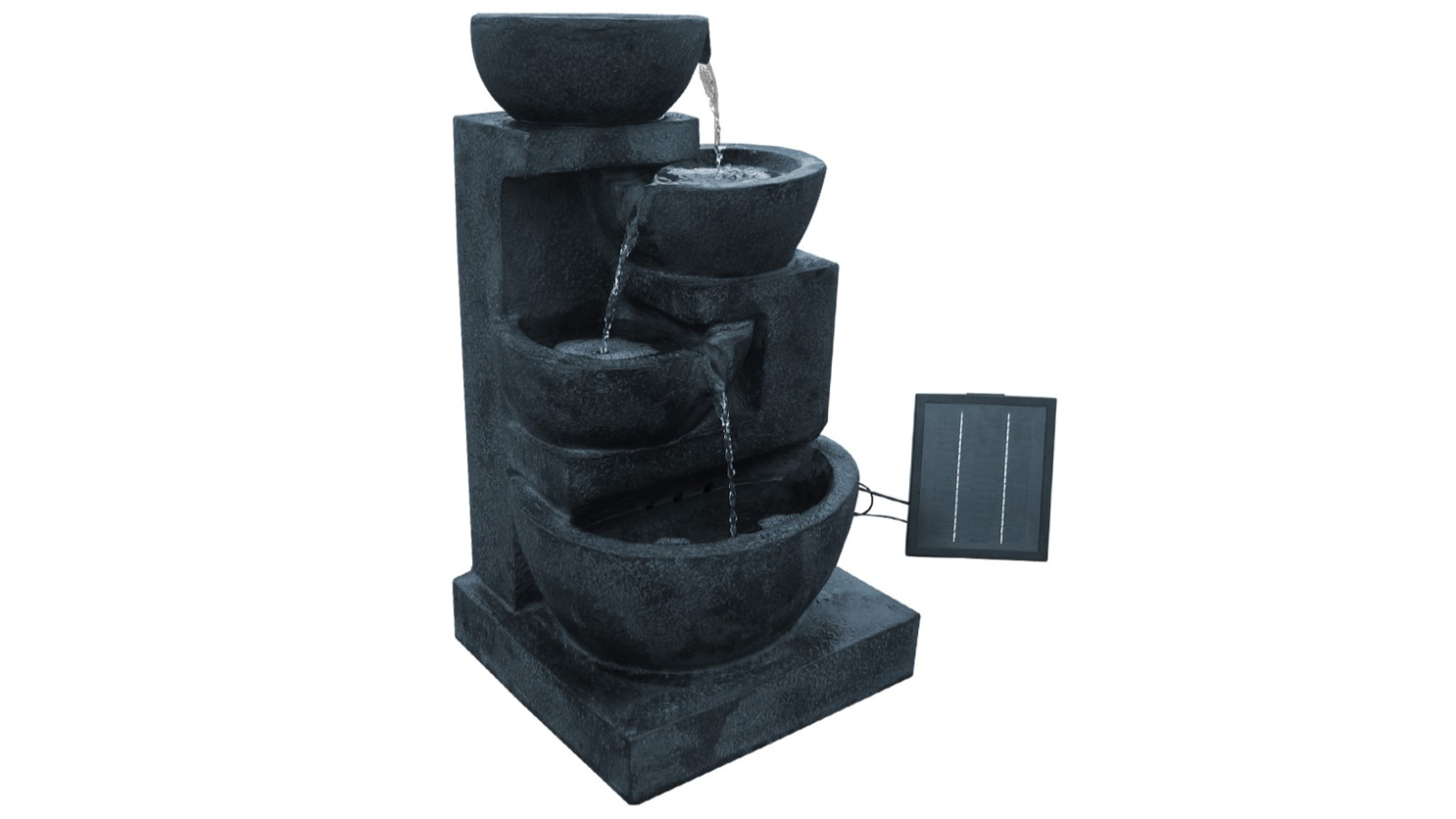 Gardeon 4 Tier Solar Powered Fountain with Light - Blue
