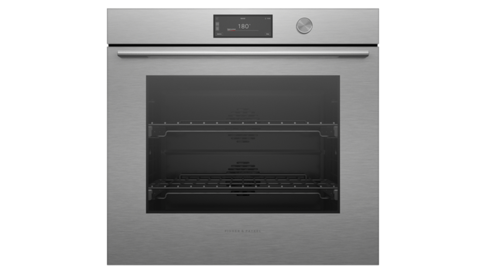 Fisher & Paykel 76cm Series 9 Contemporary Pyrolytic Oven - Brushed Silver Glass