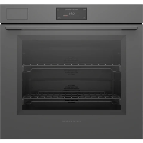 Fisher & Paykel 76cm Series 11 Minimal Steam Assist Pyrolytic Oven - Grey Glass
