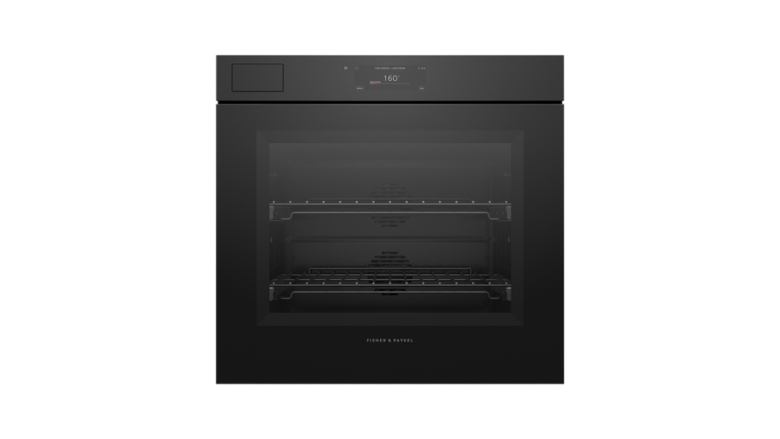 Fisher & Paykel 76cm Series 11 Minimal Handleless Pyrolytic Steam Oven - Black Glass