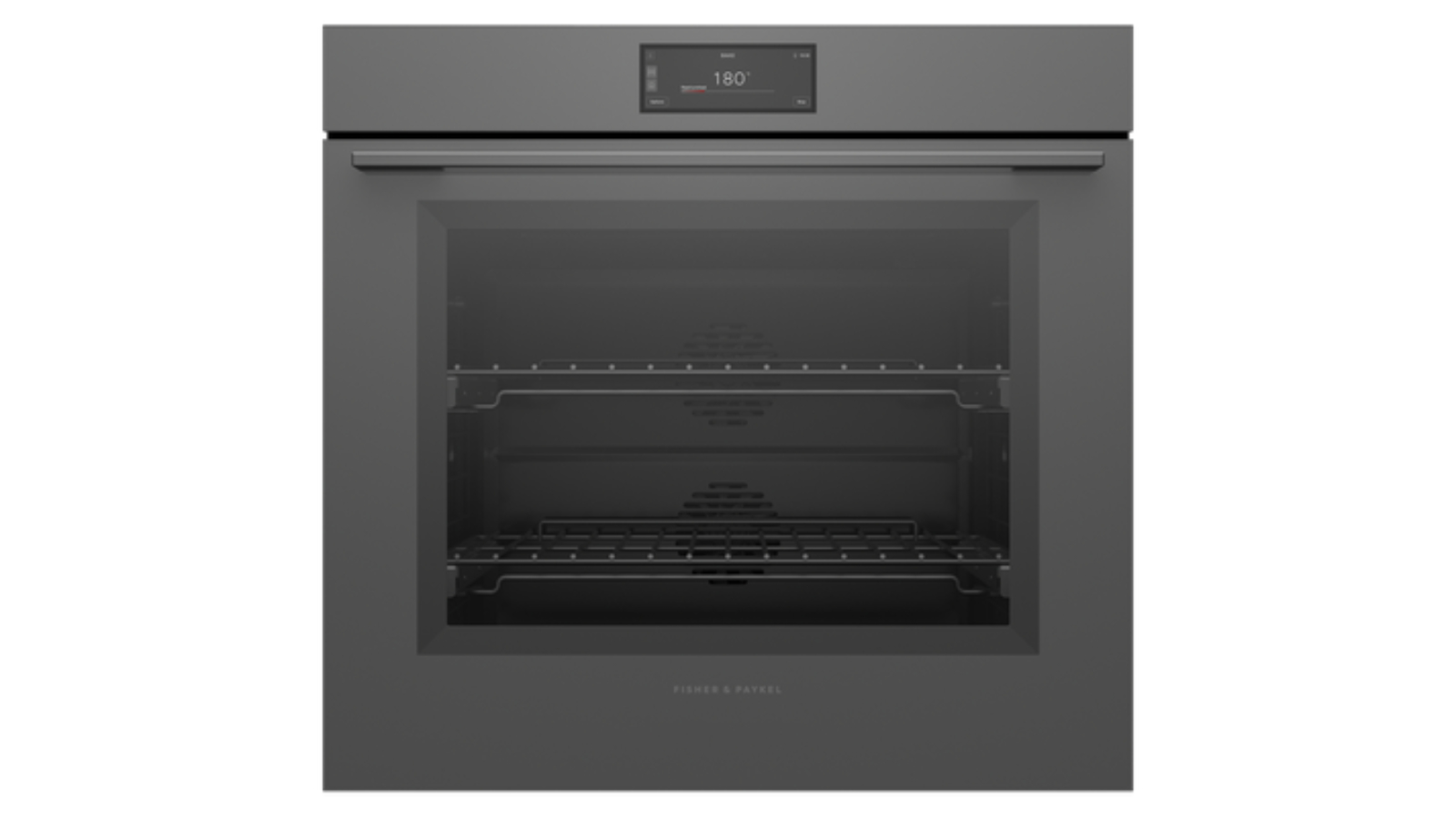 Fisher & Paykel 76cm Series 9 Minimal Pyrolytic Oven - Grey Glass