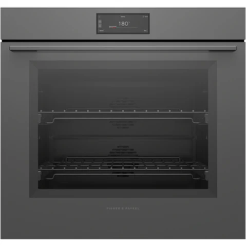 Fisher & Paykel 76cm Series 9 Minimal Pyrolytic Oven - Grey Glass