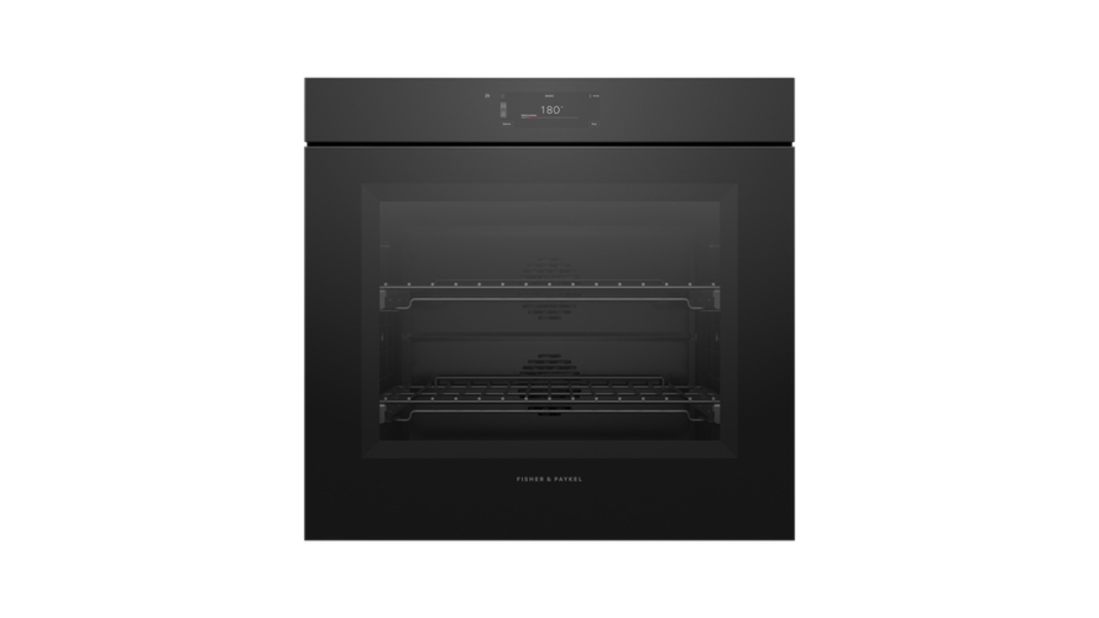 Fisher & Paykel 76cm Series 9 Minimal Handleless Pyrolytic Oven - Black
