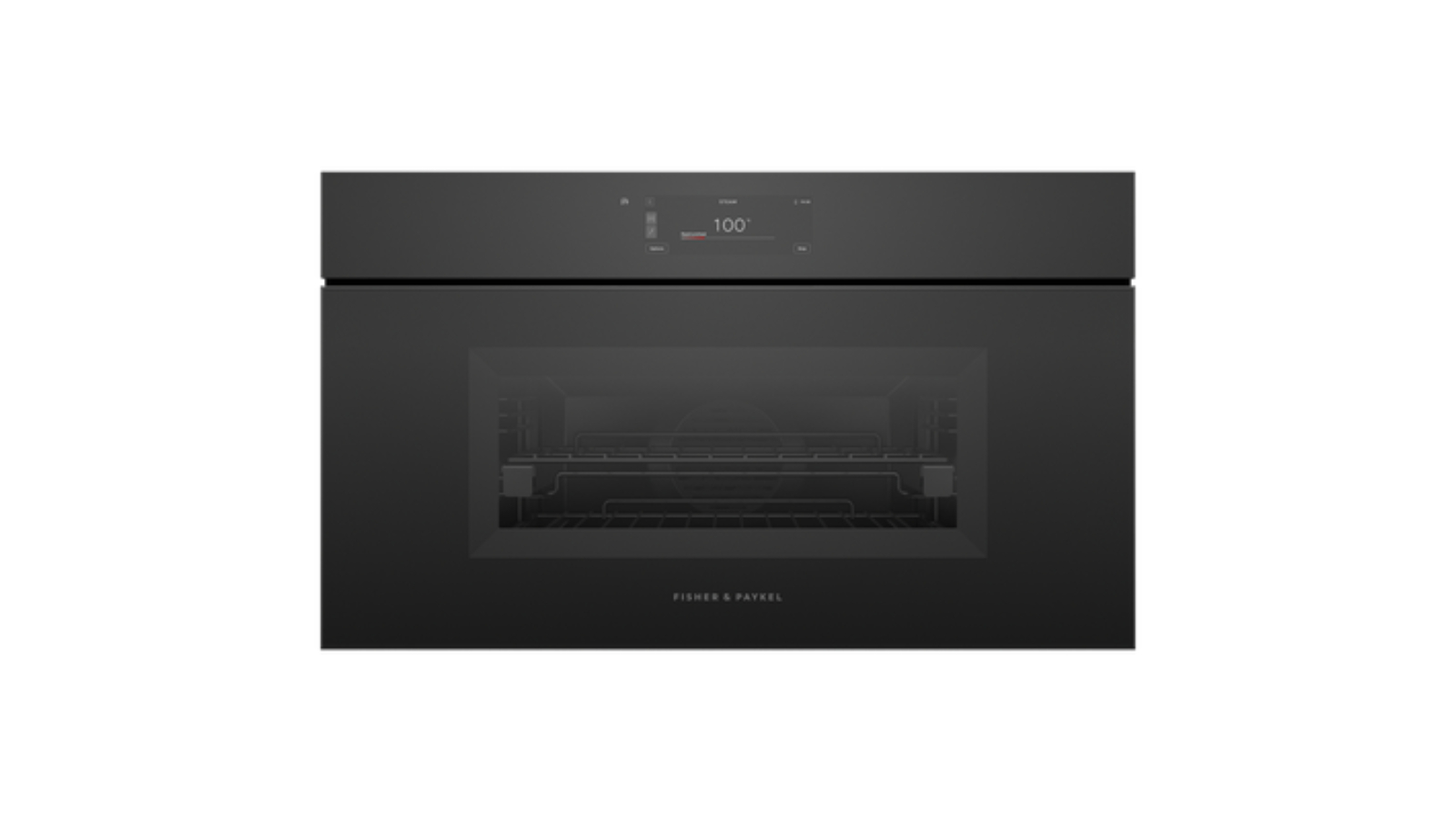 Fisher and Paykel 76cm Series 9 Minimal Compact Combi-Steam Oven - Black Glass