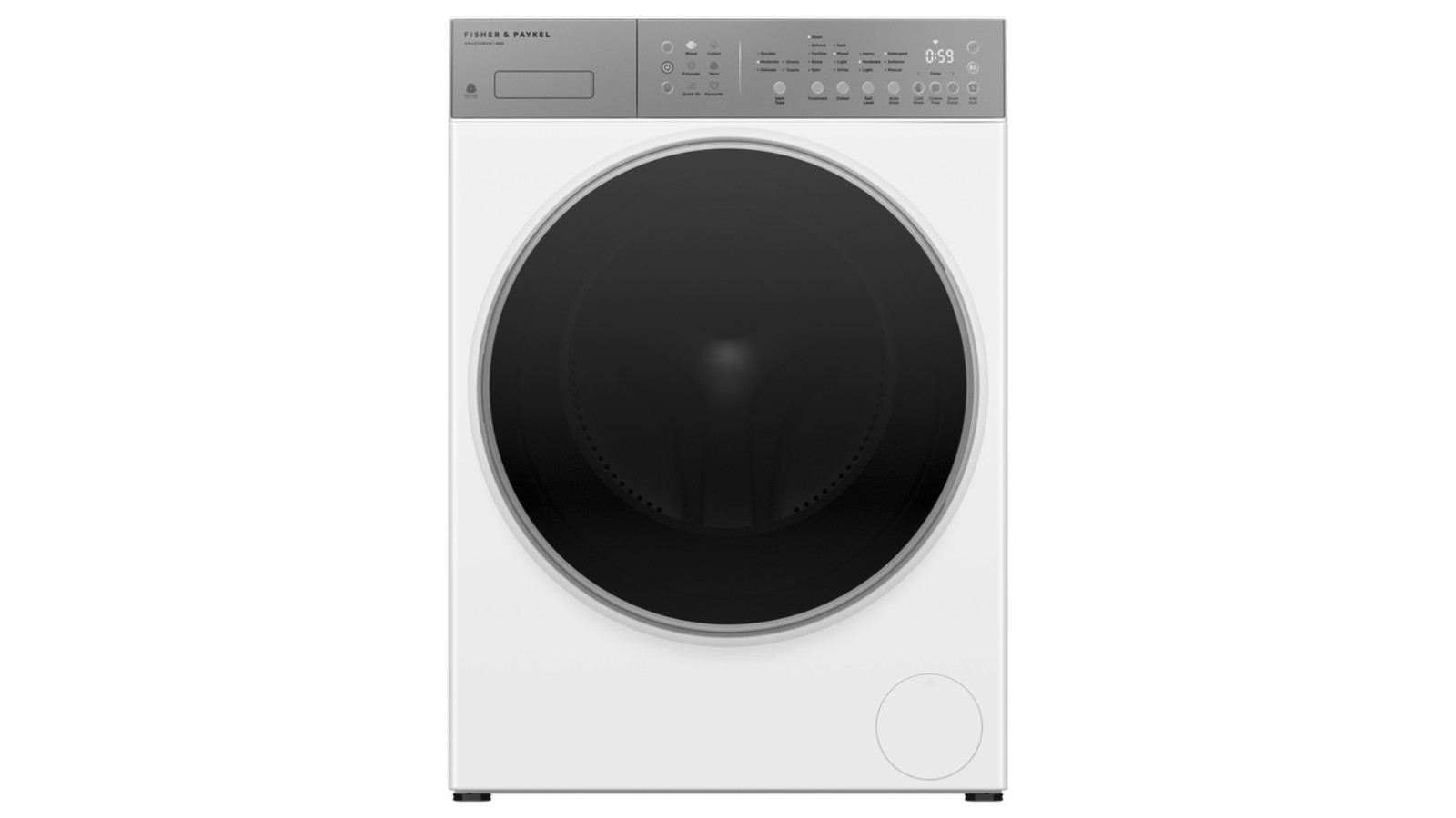 Fisher & Paykel 8kg Series 5 Contemporary Auto Dose Front Load Washing Machine - White