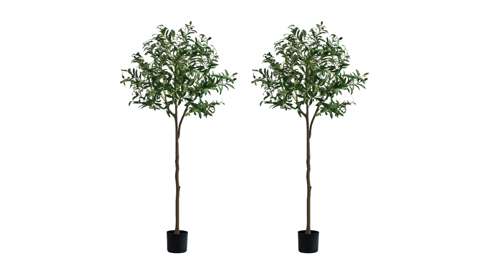 Livsip Pack of 2 Artificial Olive Tree Faux Potted Plant - 150cm