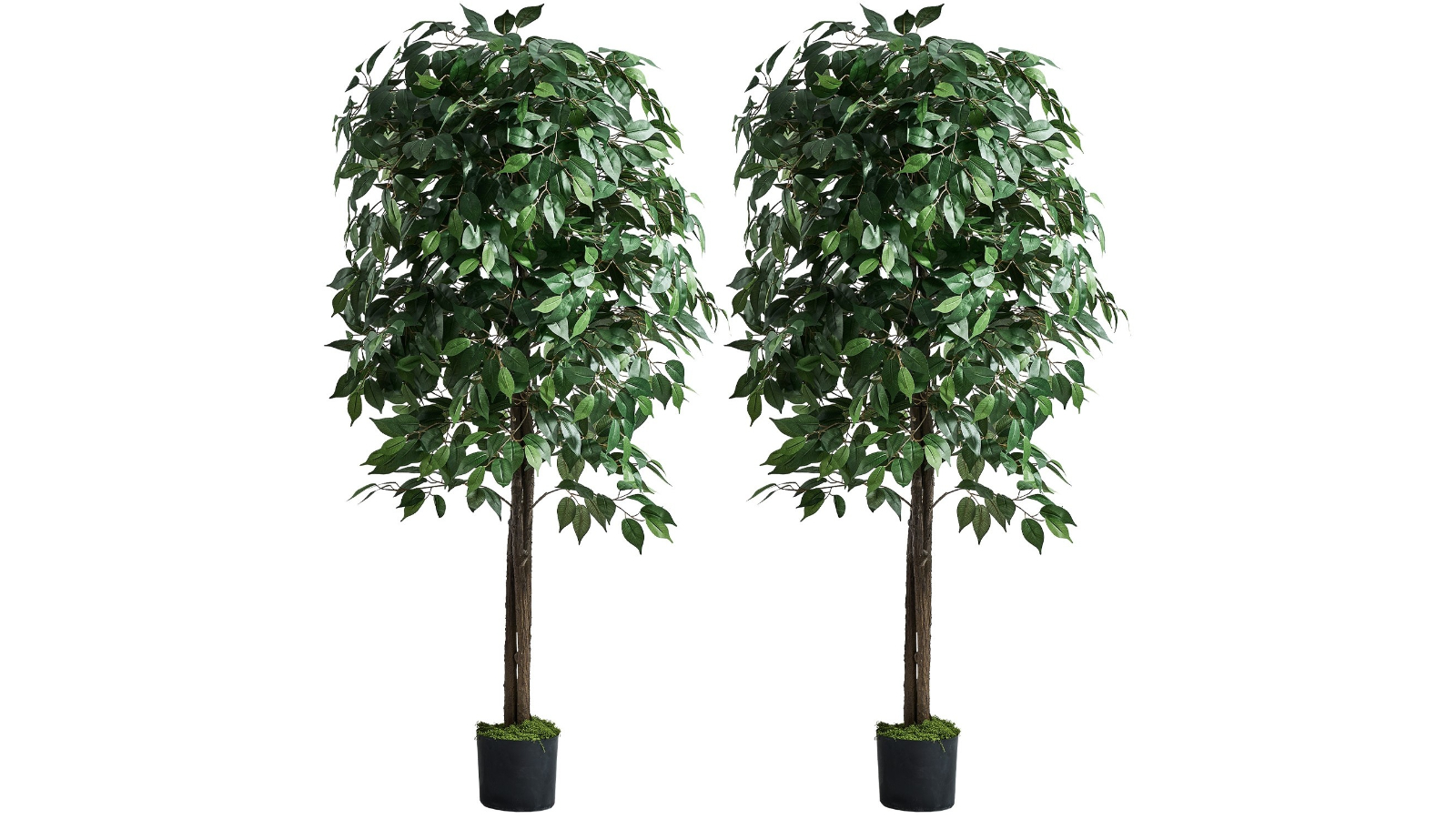 Livsip Pack of 2 Home Garden Decor Ficus Tree Potted Artificial Plant - 180cm