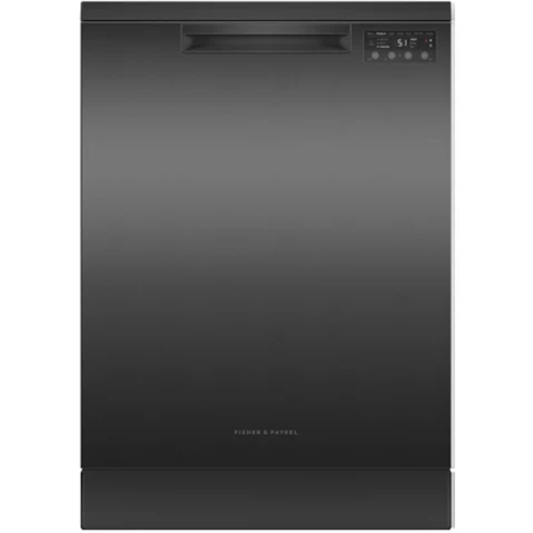 Fisher & Paykel 15 Place Setting Series 7 AutoDry Contemporary Freestanding Dishwasher - Black Stainless Steel